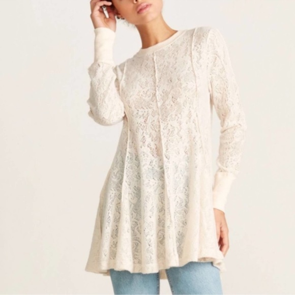 Free People Coffee in the Morning Tunic Top in Chamoix Size XS - Picture 2 of 10